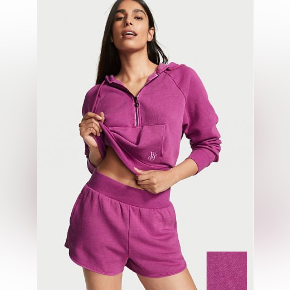NWT VICTORIA'S SECRET Cotton Fleece Shorts. Color available is the cover shot.